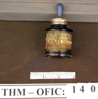 Ink, jar of Carter's Rubber Stamp