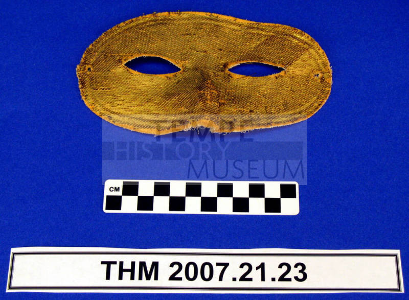 Gold half mask.