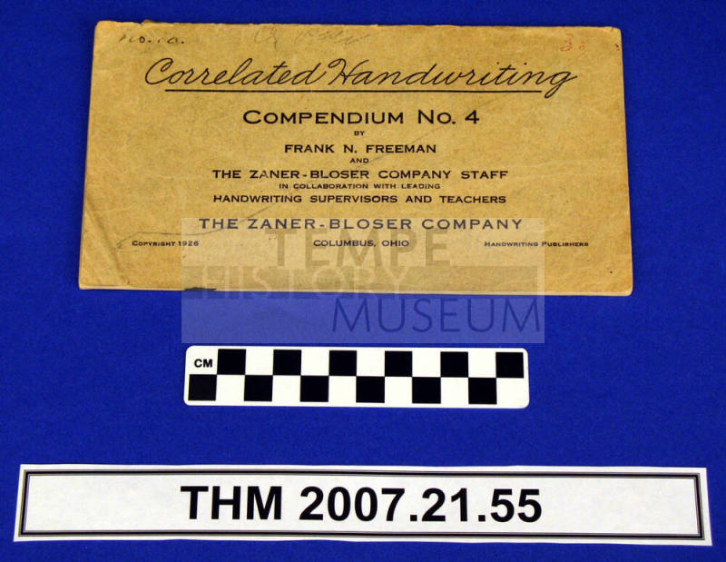 Schoolbook: Correlated Handwriting, Compendium No 4.
