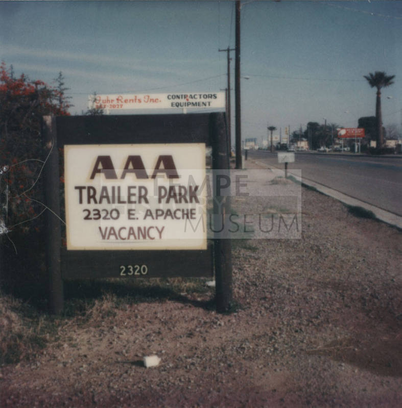 Aaa Trailer Park - 2320 East Apache Boulevard, Tempe, Arizona