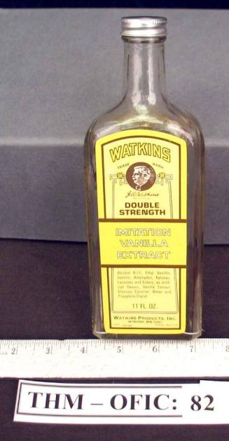 Bottle, Watkins vanilla