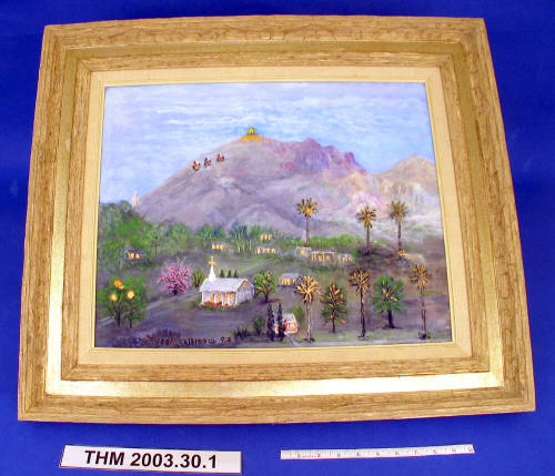 Painting, -"Tempe Butte", By Guess Birchett, 1974