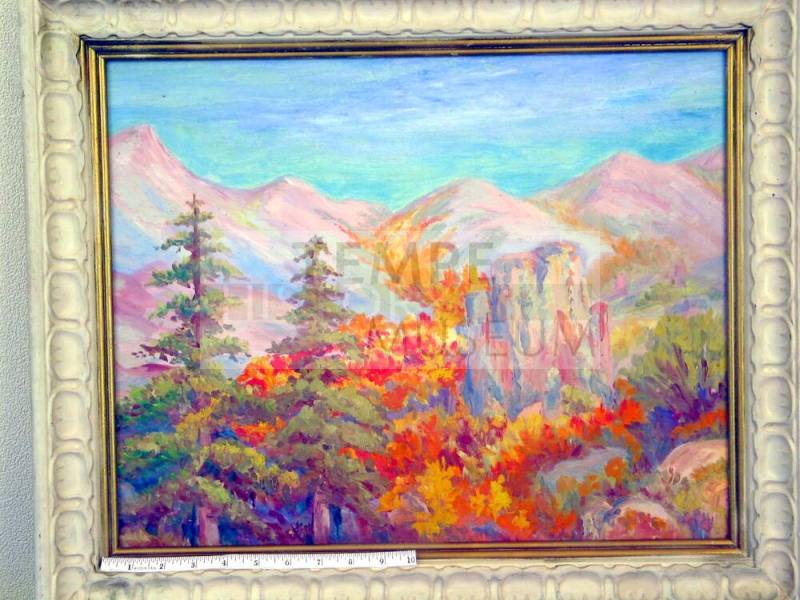 Painting"Maples in the Fall", By Guess Birchett, Sierra Anchas,AZ