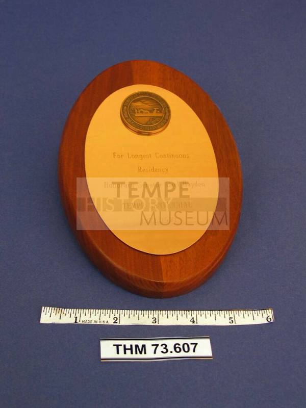 Tempe Centennial Plaque