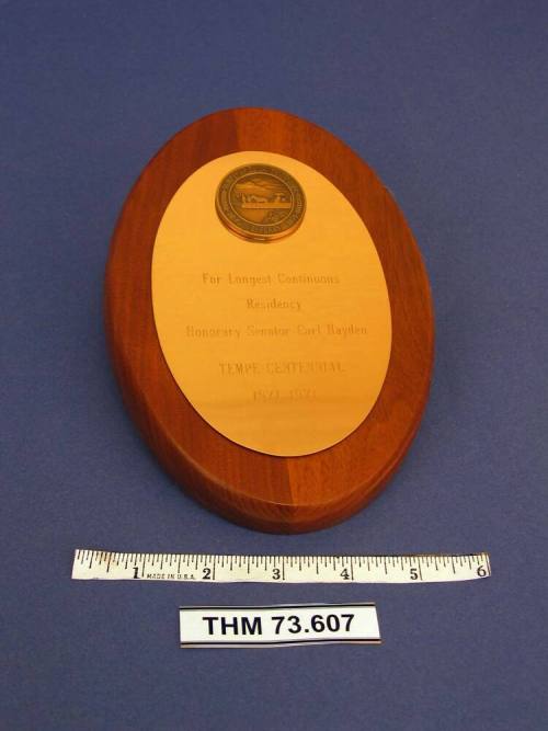 Tempe Centennial Plaque