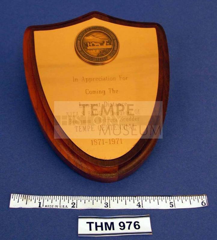 Tempe centennial plaque