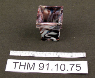 Marbelized Molded Glass Vase