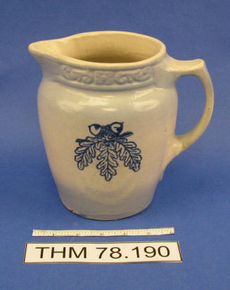 Blue stoneware Pitcher