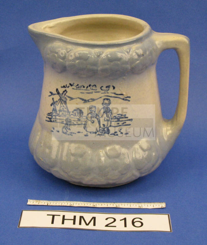 Blue Pennsylvania Dutch Pitcher