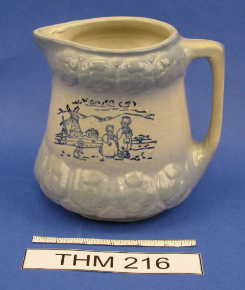 Blue Pennsylvania Dutch Pitcher