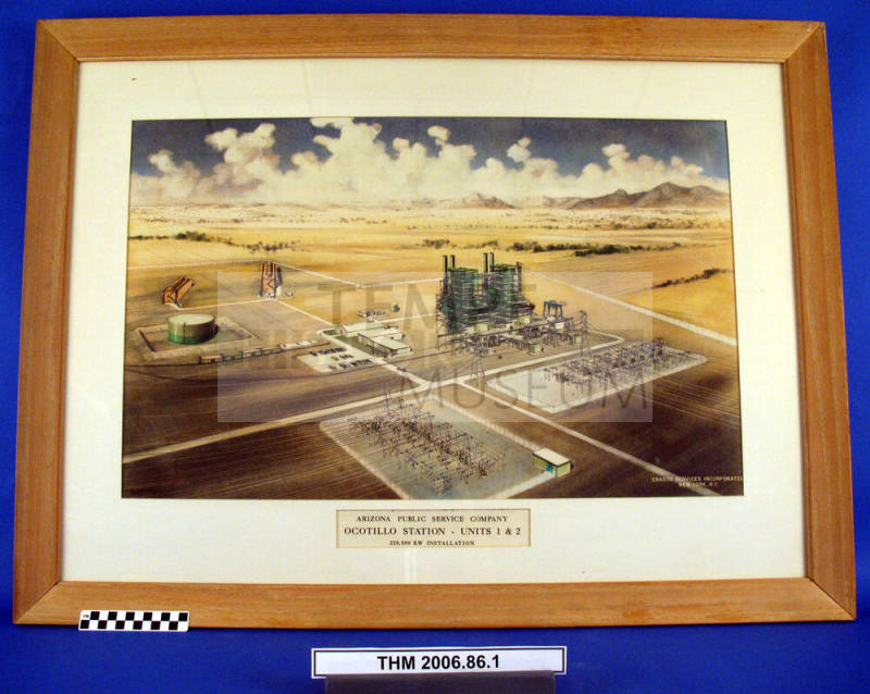 Framed Architect's Rendering of Ocotillo Power Plant