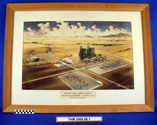 Framed Architect's Rendering of Ocotillo Power Plant
