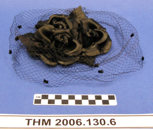 Black Rose Veil Hat (Women's)