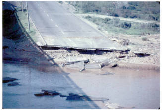 Photographic Slide - Salt River Flood and Collapsed Road