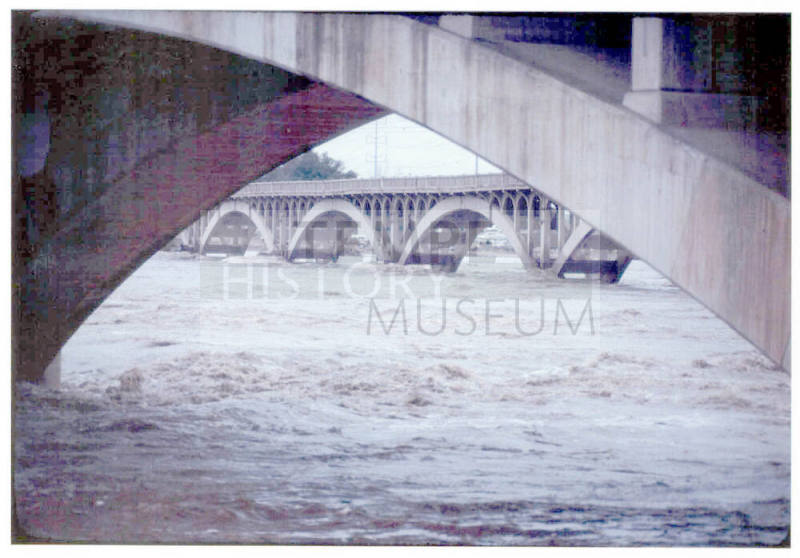 Photographic Slide - Flood Waters Under Salt River Bridges