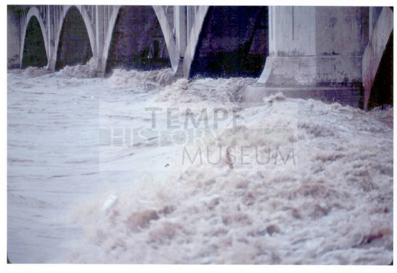 Photographic Slide - Salt River Flood and Bridge