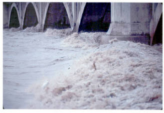 Photographic Slide - Salt River Flood and Bridge