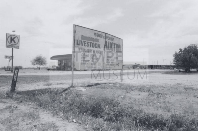 Vacant Lot W/Live Stock Auction Sign - 1009 West Baseline Road, Tempe, Arizona