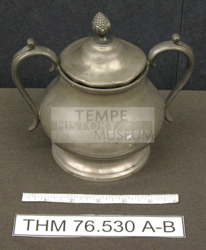 Pewter Sugar Bowl with Lid