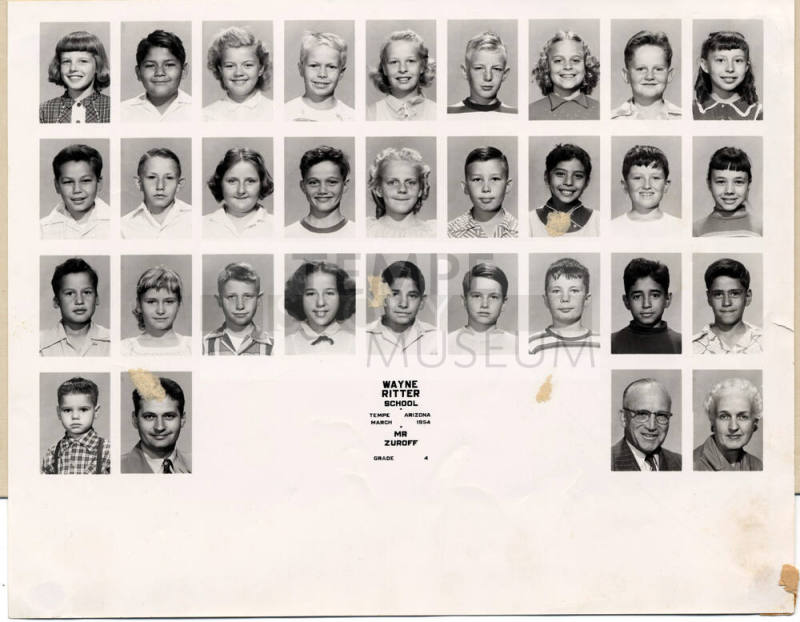 Class photograph, Ritter School, grade 4, March 1954