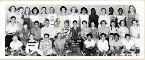 Class photograph, Mitchell School grade 6, 1956