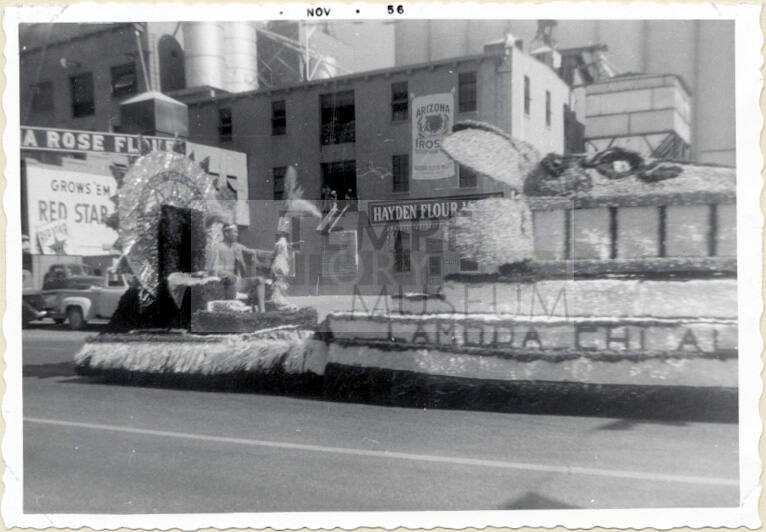 Parade Float on Mill Avenue, Arizona State College Homecoming 1956