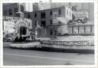 Parade Float on Mill Avenue, Arizona State College Homecoming 1956
