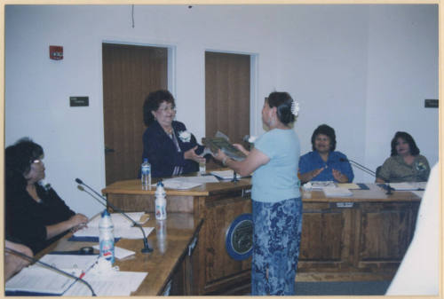 Guadalupe Mayor Cota Receives a Plaque Photo Print