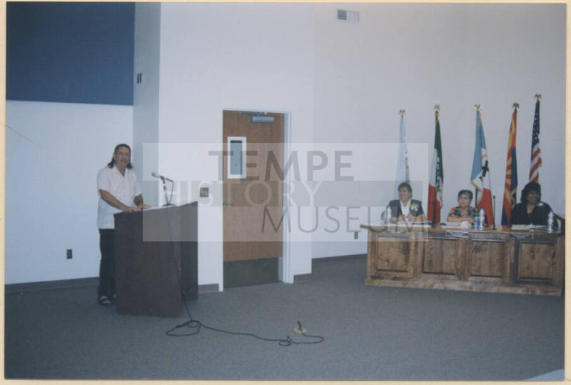 Guadalupe City Council Meeting Speaker Photo Print.