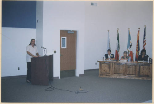 Guadalupe City Council Meeting Speaker Photo Print.