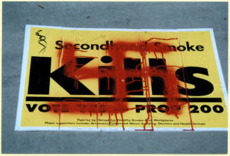 Proposition 200 Sign Defaced With Spraypainted Swastika Photo Print.