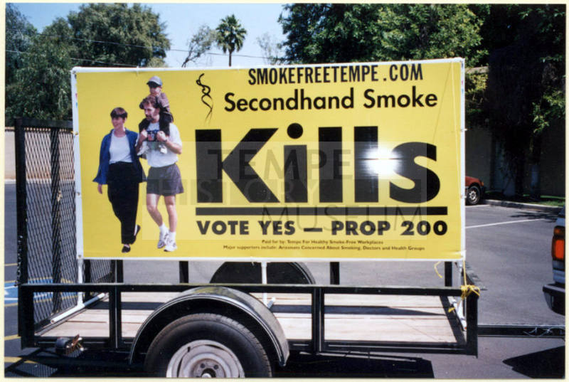 Mobile Sign on Trailer for Proposition 200.