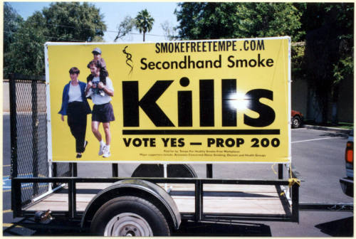 Mobile Sign on Trailer for Proposition 200.