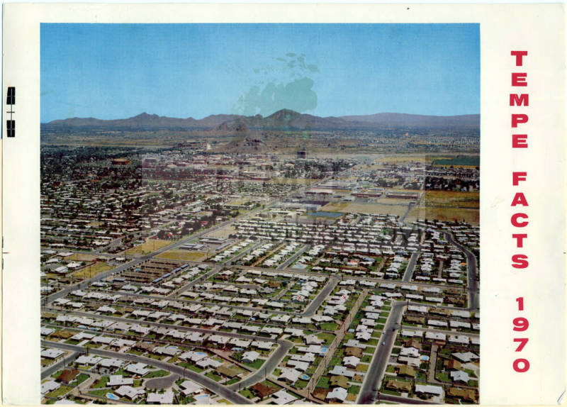Aerial View of Tempe, 1970, Photo Print.