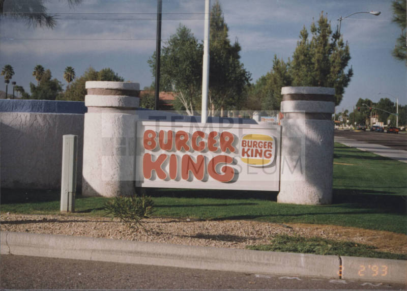 Burger King  - 1210  North Scottsdale Road, Tempe, Arizona