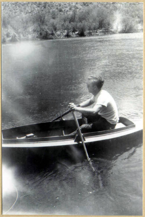 Ray Boles in a Row Boat