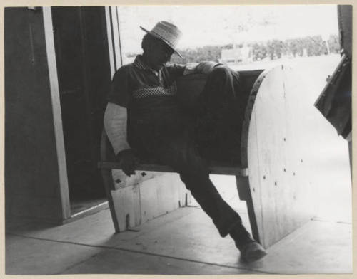 Old Man Sleeping in Downtown Tempe.