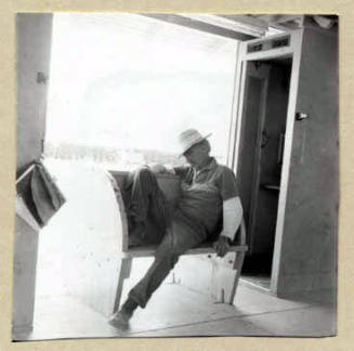 Old Man Sleeping In Downtown Tempe.