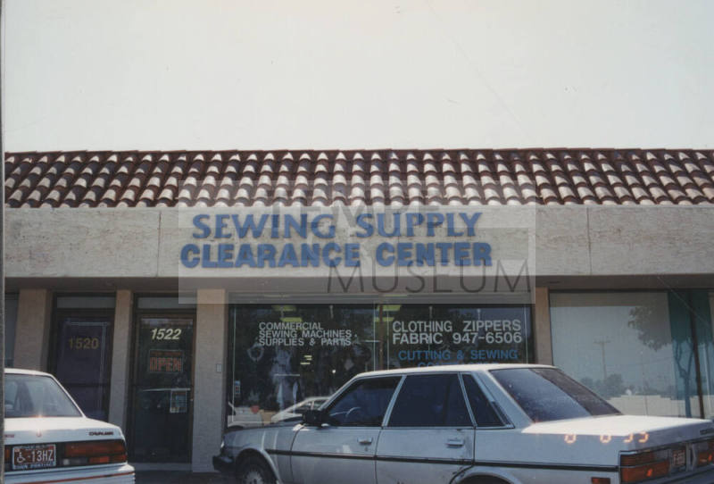 Sewing Supply Clearance Center - 1522 North Scottsdale Road, Tempe, Arizona  – Works – Tempe History Museum
