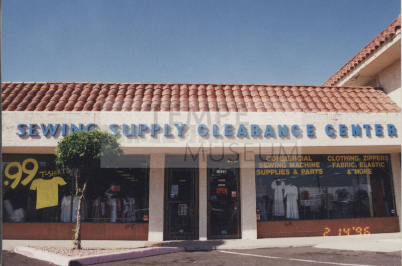 Sewing Supply Clearance Center - 1526 North Scottsdale Road, Tempe, Arizona  – Works – Tempe History Museum