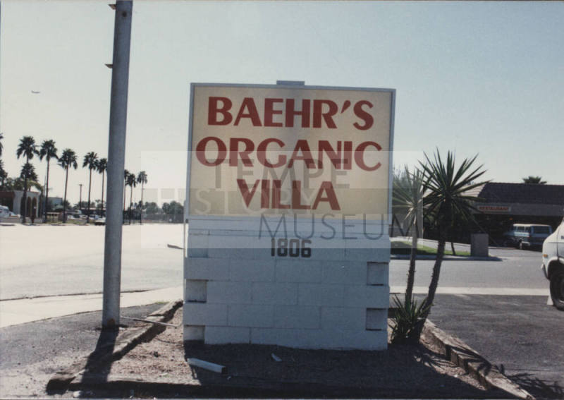 "Baehr's Organic Villa"  - 1806  North Scottsdale Road, Tempe, Arizona