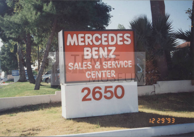 Mercedes Benz  Sales & Service Center-  2650  N Scottsdale Road,  Tempe, Arizona