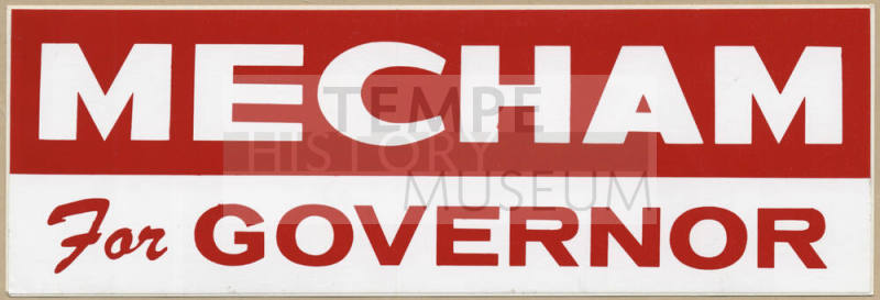 "Mecham for Governor" Bumpersticker.