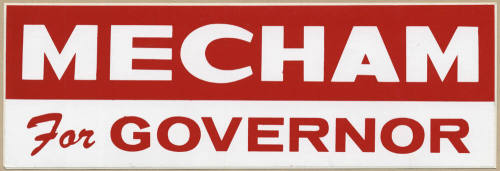 "Mecham for Governor" Bumpersticker.