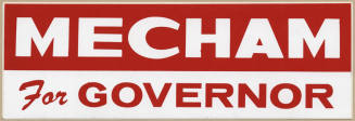 "Mecham for Governor" Bumpersticker.