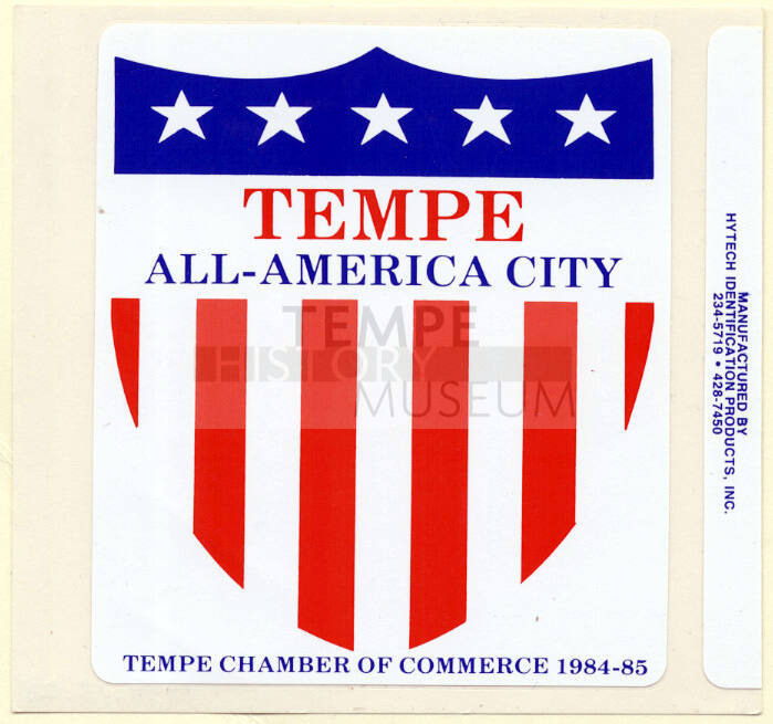 "Tempe All-America City" Sticker.