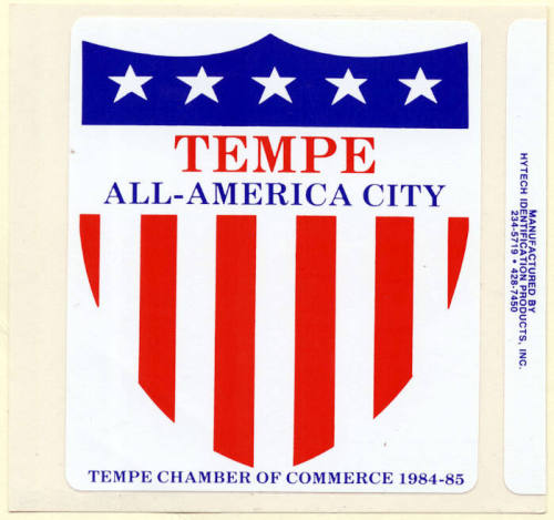 "Tempe All-America City" Sticker.