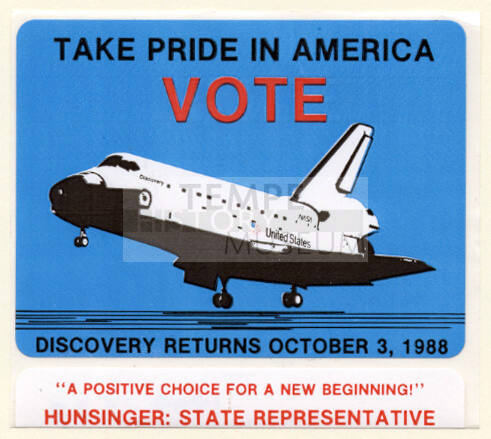 "Hunsinger for State Representative" sticker