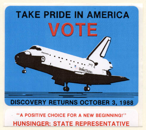 "Hunsinger for State Representative" sticker