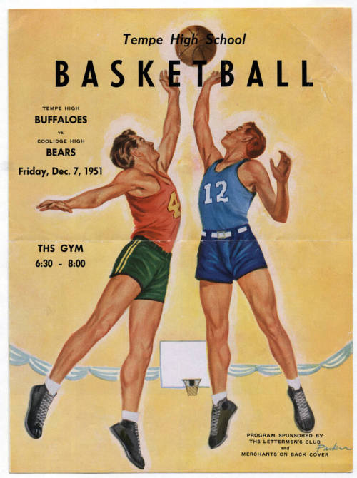 Tempe High School Basketball Game Program, Dec. 7, 1951